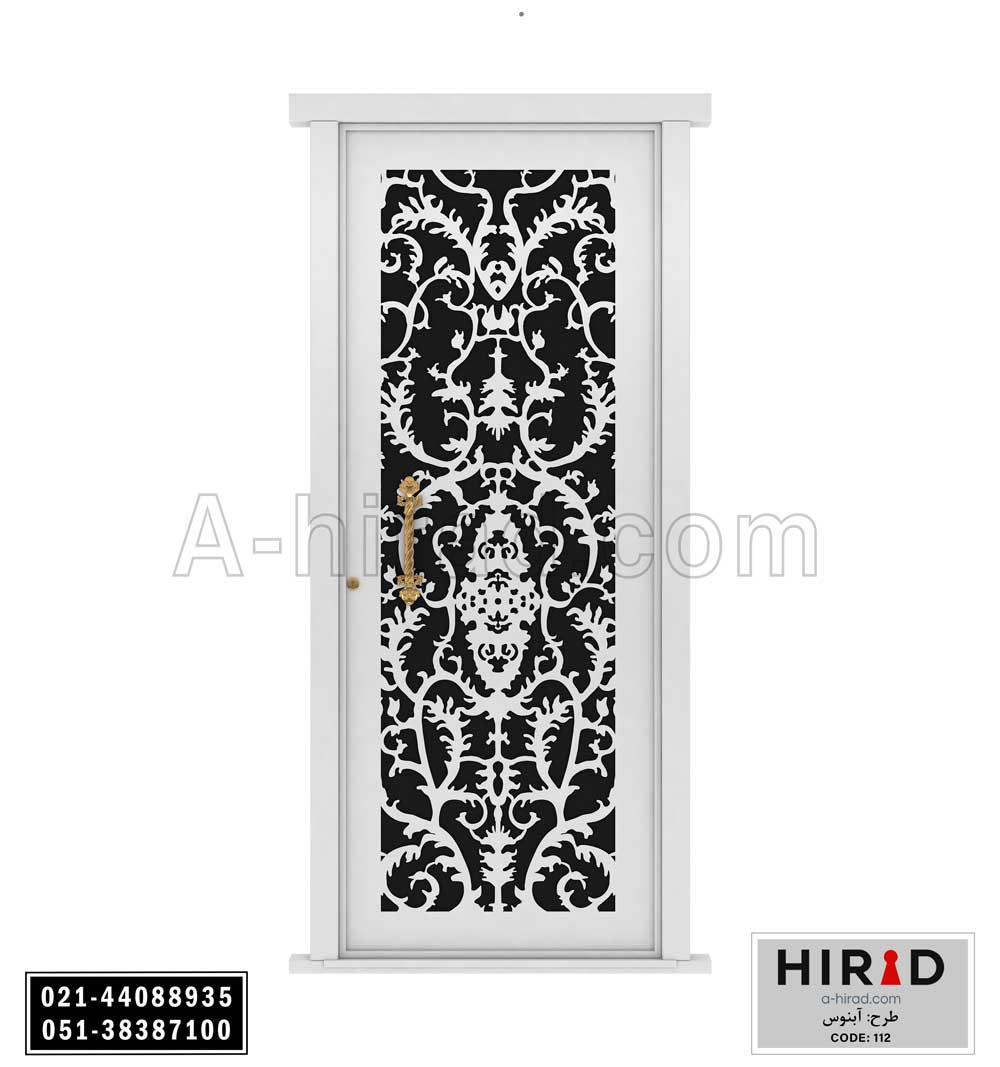 درب حیاط فلزی طرح آبنوس 10112